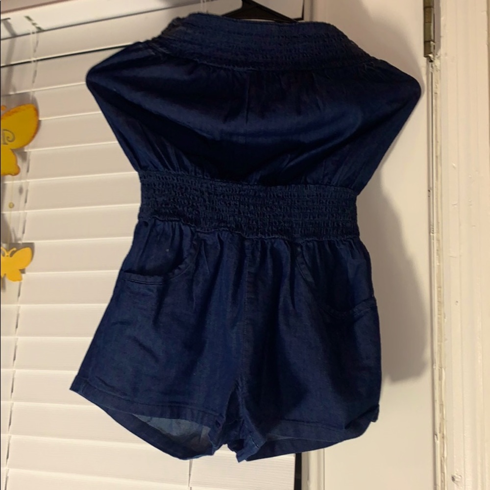 Halter top jean shorts